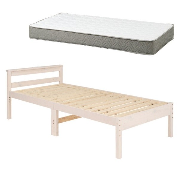 シングルベッド ポケットコイルマットレスセット コンセント付 すのこベッド 高さ調整3段階 継脚付 ベッド下収納 マット フレーム ベッドセット シングルベッド ポケットコイルマットレスセット コンセント付 すのこベッド 高さ調整3段階 継脚付 ベッド下収納 マット フレーム ベッドセット