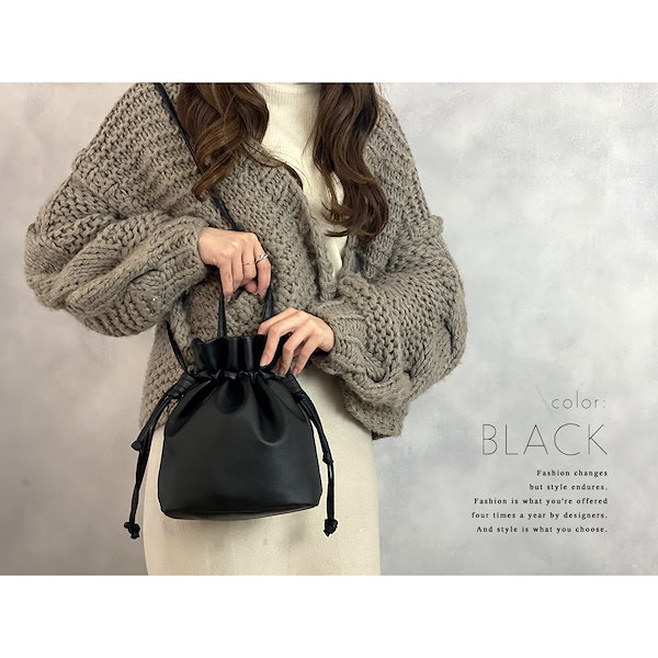 Qoo10] 巾着 バッグ ショルダーバッグ 2way