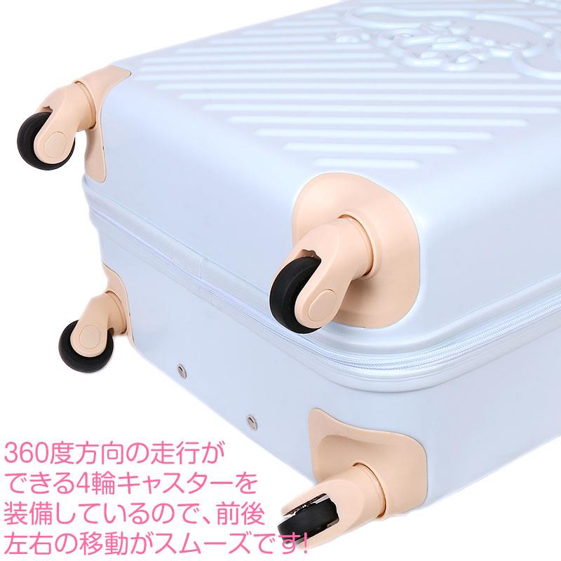 シナモロール キャリーケース キャリーバッグ 59L 360度回転 スーツケース サンリオ sanrio