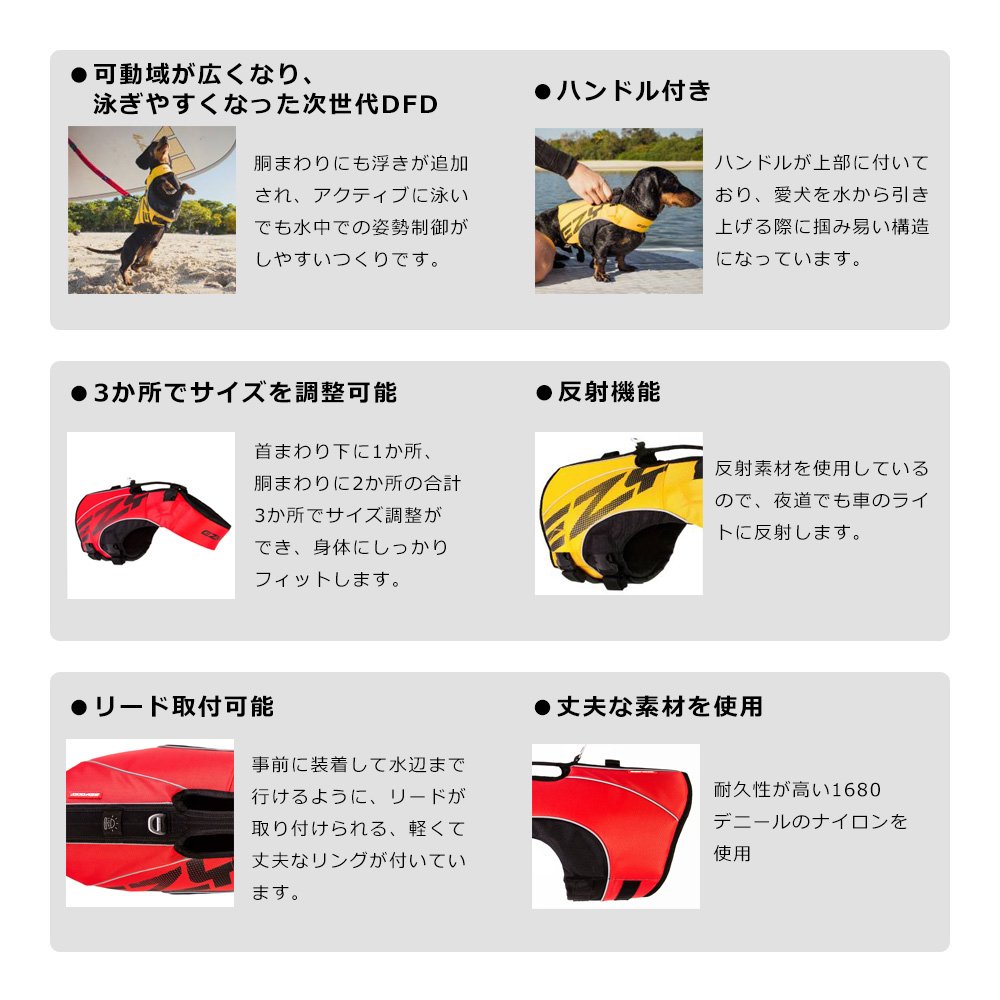 犬 ライフジャケット イージードッグ DFDブースト S イエロー 中型犬用 フローティングジャケット CRC40―61―95―00―00 犬 ライフジャケット イージードッグ DFDブースト S イエロー 中型犬用 フローティングジャケット CRC40―61―95―00―00