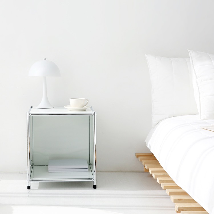 SIMPLIE 収納ボックス 3色(ホワイト/ソリッドベージュ/マットブラック) モジュールタイプ BC260 サイドテーブル