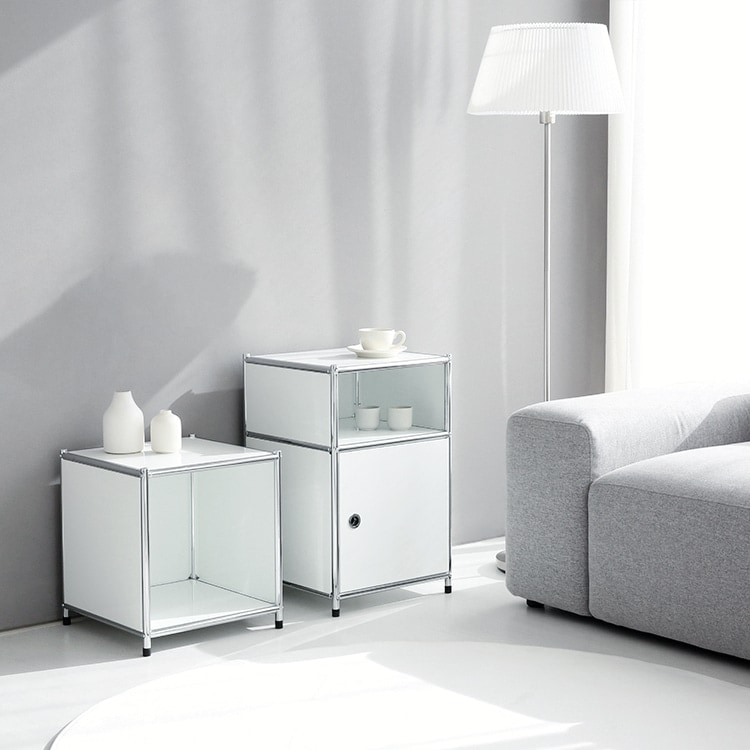 SIMPLIE 収納ボックス 3色(ホワイト/ソリッドベージュ/マットブラック) モジュールタイプ BC260 サイドテーブル