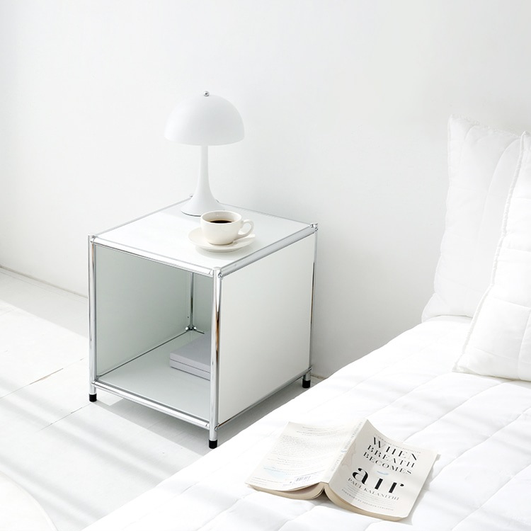 SIMPLIE 収納ボックス 3色(ホワイト/ソリッドベージュ/マットブラック) モジュールタイプ BC260 サイドテーブル