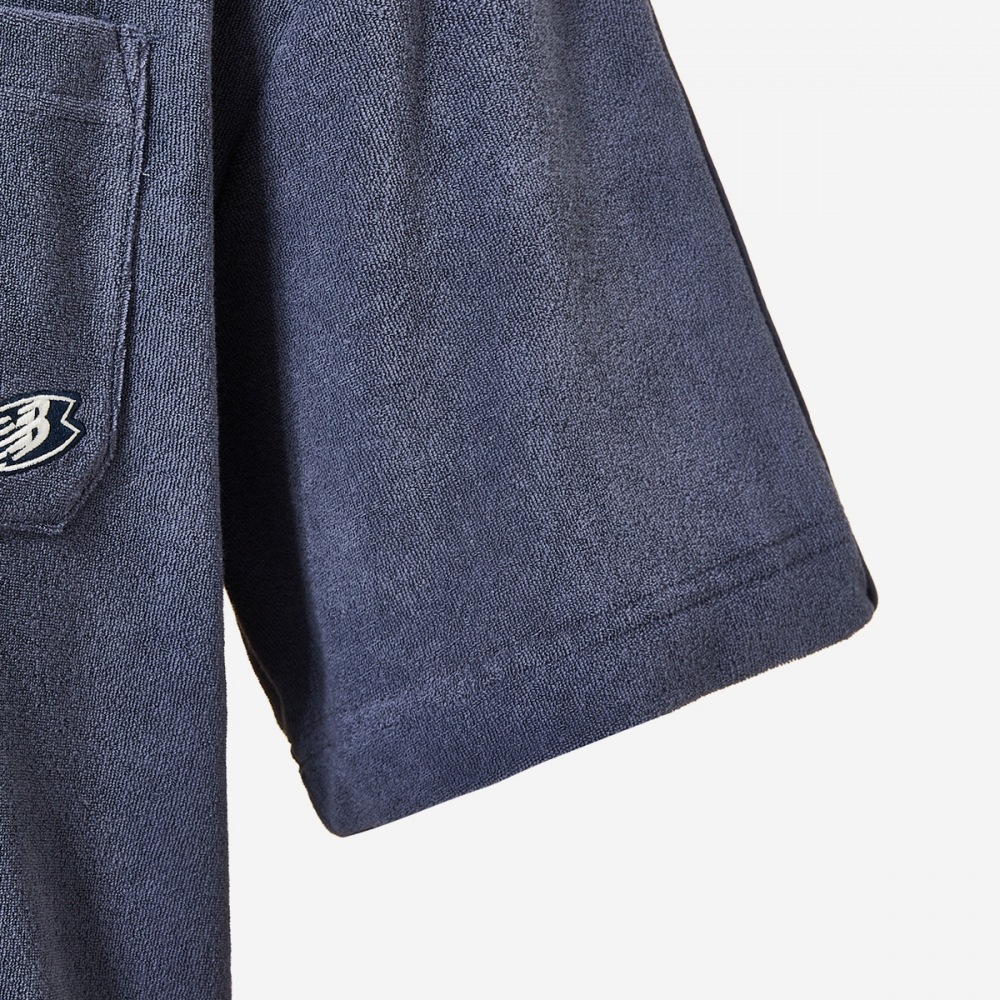 ニューバランスユニサマーテリージップアップカラー T シャツ NBNFEB1613-(50) ブルー