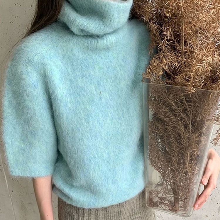 トップス セーター タートルネック ショート丈 プルオーバー ふわふわ かわいい 大人可愛い きれいめ シンプル 上品 おしゃれ かっこいい カジュアル レトロ こなれ感 個性的 主役級 存在感