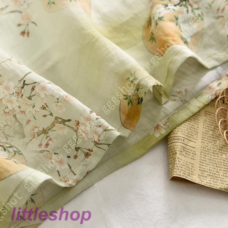 営业促进 チャイナドレス ワンピース ドレス レディース 半袖 Aライン マキシドレス 体型カバー 無地 立ち襟 春夏 綿とリネン 快適 涼しい ホームウエア 綿麻 膝丈