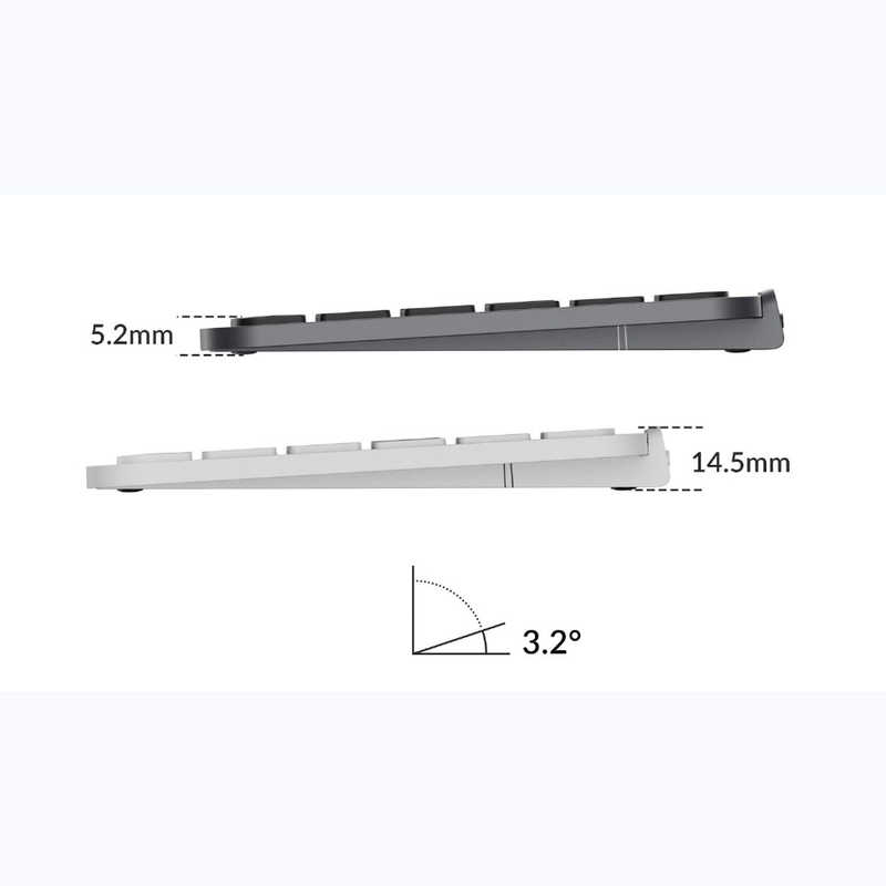 キークロン　キーボード B6 Pro(シザースイッチ・日本語配列) ［有線・ワイヤレス /Bluetooth・USB-A＋USB-C］　B6P-K1-JIS