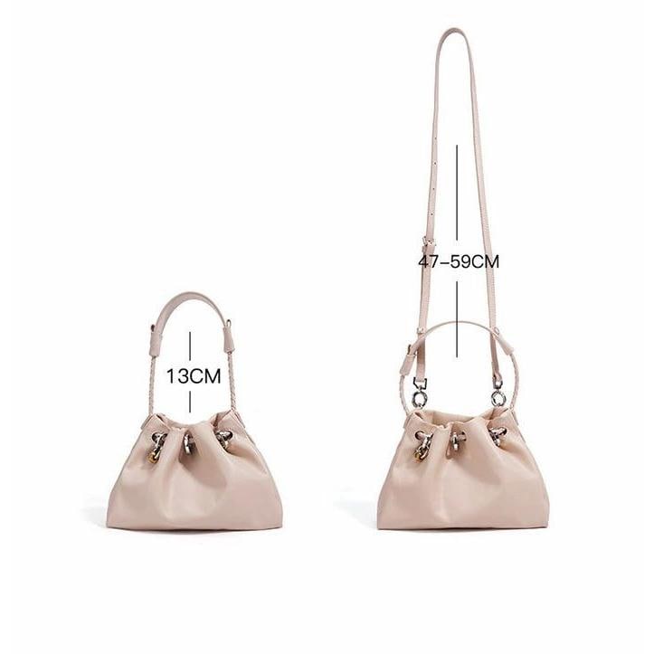 出荷が迅速である 独占販売 本革 ハンドバッグ レディース ショルダーバッグ 巾着バッグ 手提げ 肩掛け 斜めがけ バッグ レザーバッグ 通勤バッグ 牛革 大人 小さめ カバン 大人可愛い おし 本日