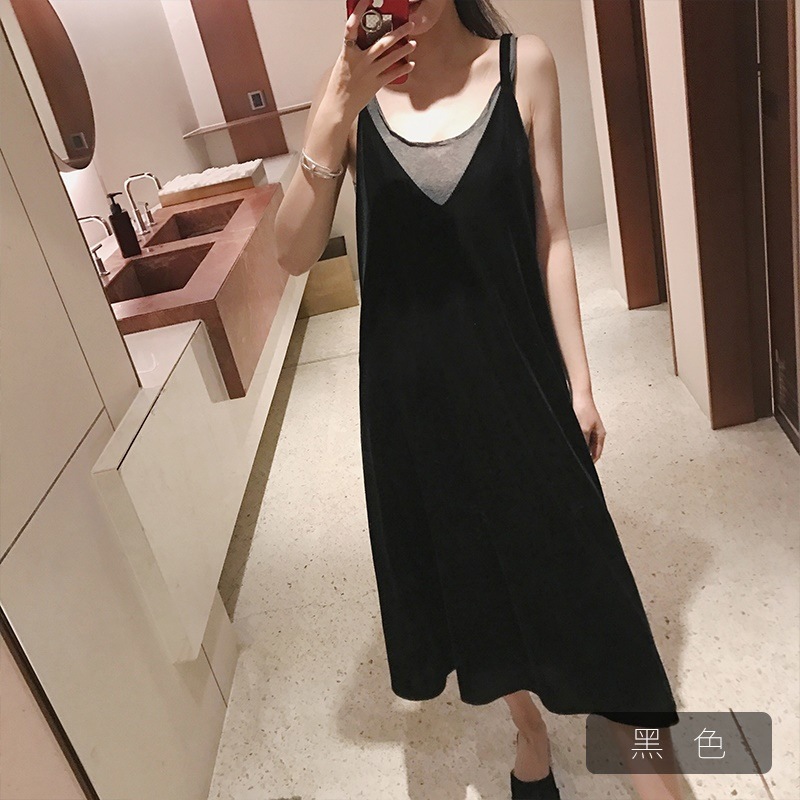 コーデュロイ素材のベルベットストラップワ... : レディース服 在庫安い