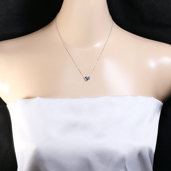 K10 10金 WG ネックレス ブルートパーズ 中古 K10 10金 WG ネックレス ブルートパーズ 中古