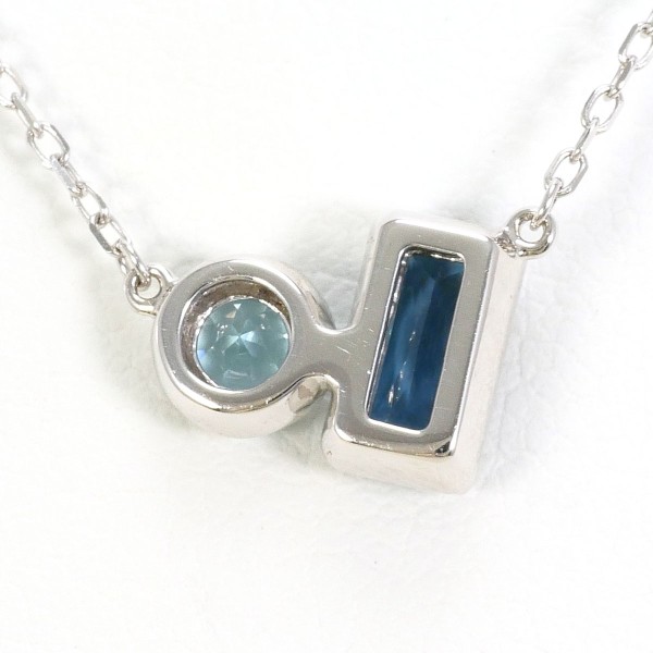 K10 10金 WG ネックレス ブルートパーズ 中古 K10 10金 WG ネックレス ブルートパーズ 中古