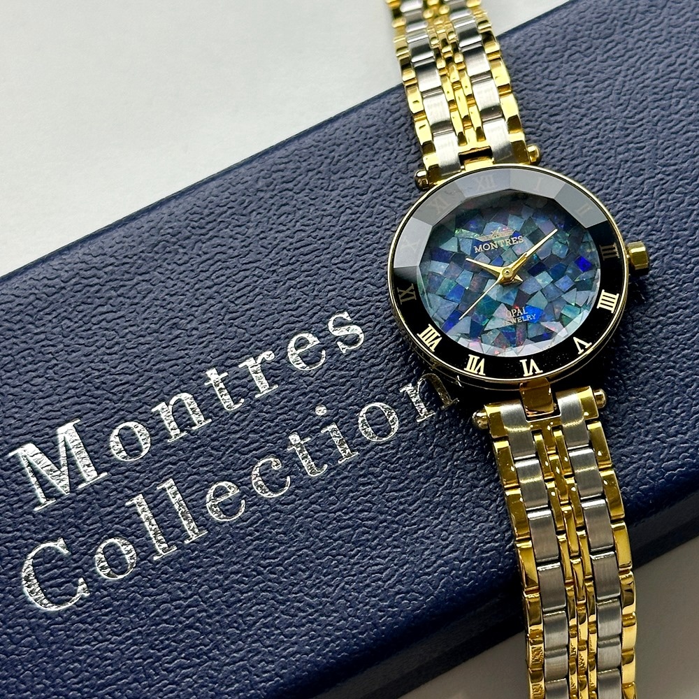 モントレス 腕時計 手表 レディース 天然石 オパール 文字盤 青 ステンレス シルバー ゴールド ブレスレット 時計 小さめ レトロ クラシック 彼女 妻 母親 祖母 叔母 プレゼント お祝い 結婚 モントレス 腕時計 手表 レディース 天然石 オパール 文字盤 青 ステンレス シルバー ゴールド ブレスレット 時計 小さめ レトロ クラシック 彼女 妻 母親 祖母 叔母 プレゼント お祝い 結婚