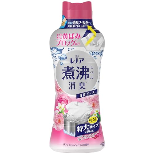 レノア 超消臭 煮沸レベル消臭 抗菌ビーズ リフレッシュフローラル 本体 特大 720mL レノア 超消臭 煮沸レベル消臭 抗菌ビーズ リフレッシュフローラル 本体 特大 720mL