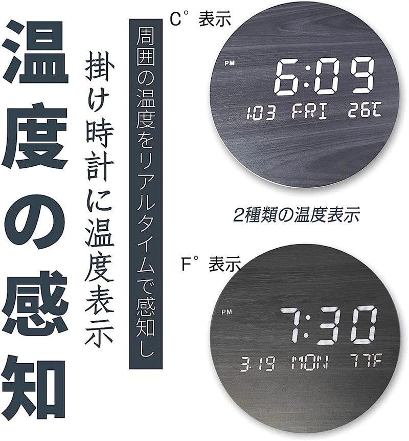 掛け時計 時計 壁掛け時計 LED 無線長時間航続 掛け時計 夜の光時計おしゃれ クロック 北欧風 デジタル電子時計 自動点灯 夜の光時計 夜でも見える 壁に掛ける 壁掛け 省エネ おしゃれ プレゼン