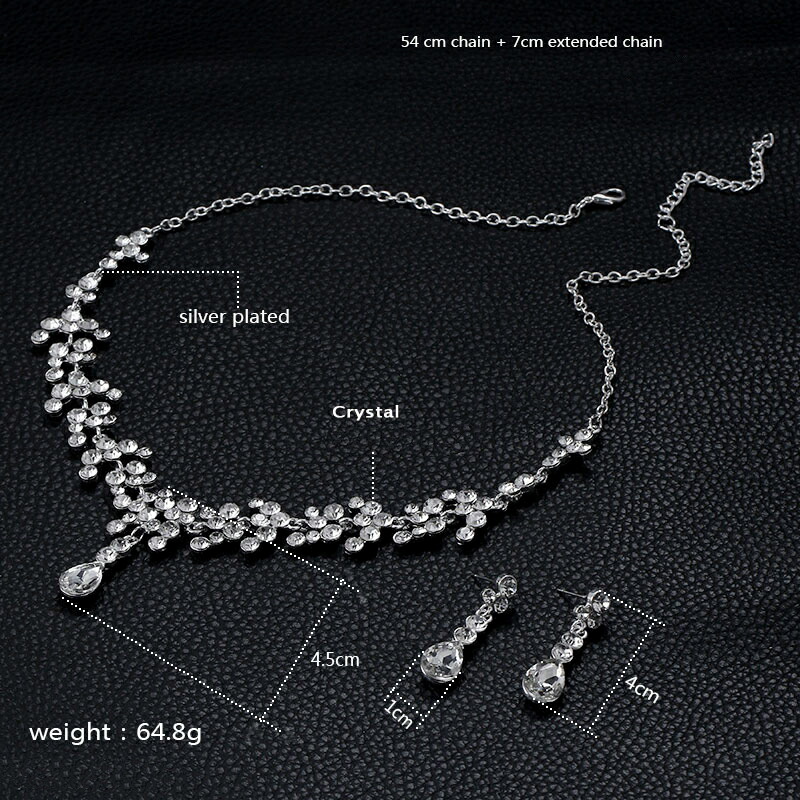クリスタルパベウエディングジュエリーセット ピアス＆ネックレス＆ティアラ 首飾り アクセサリー 宝石 mdprevattcaulkingandwaterproofing.com