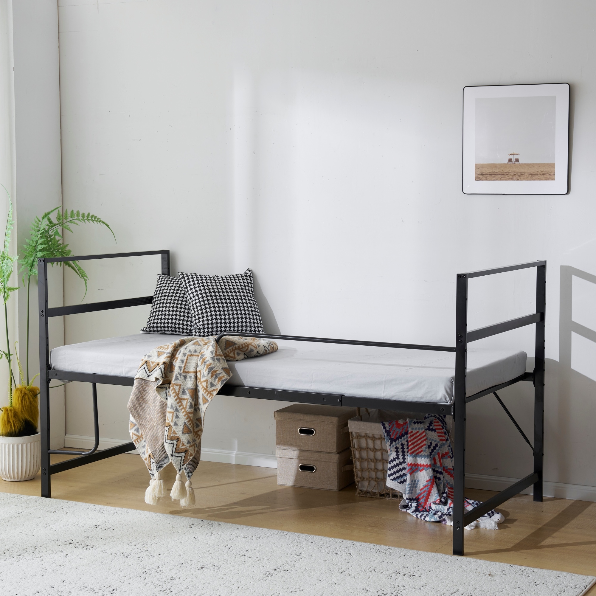 【国内発送】【高さ110cm】ロフトベッド パイプベッド シングル システムベッド ロータイプ 収納 北欧風 大人 一人暮らし スチール 耐震 ベッド 【国内発送】【高さ110cm】ロフトベッド パイプベッド シングル システムベッド ロータイプ 収納 北欧風 大人 一人暮らし スチール 耐震 ベッド