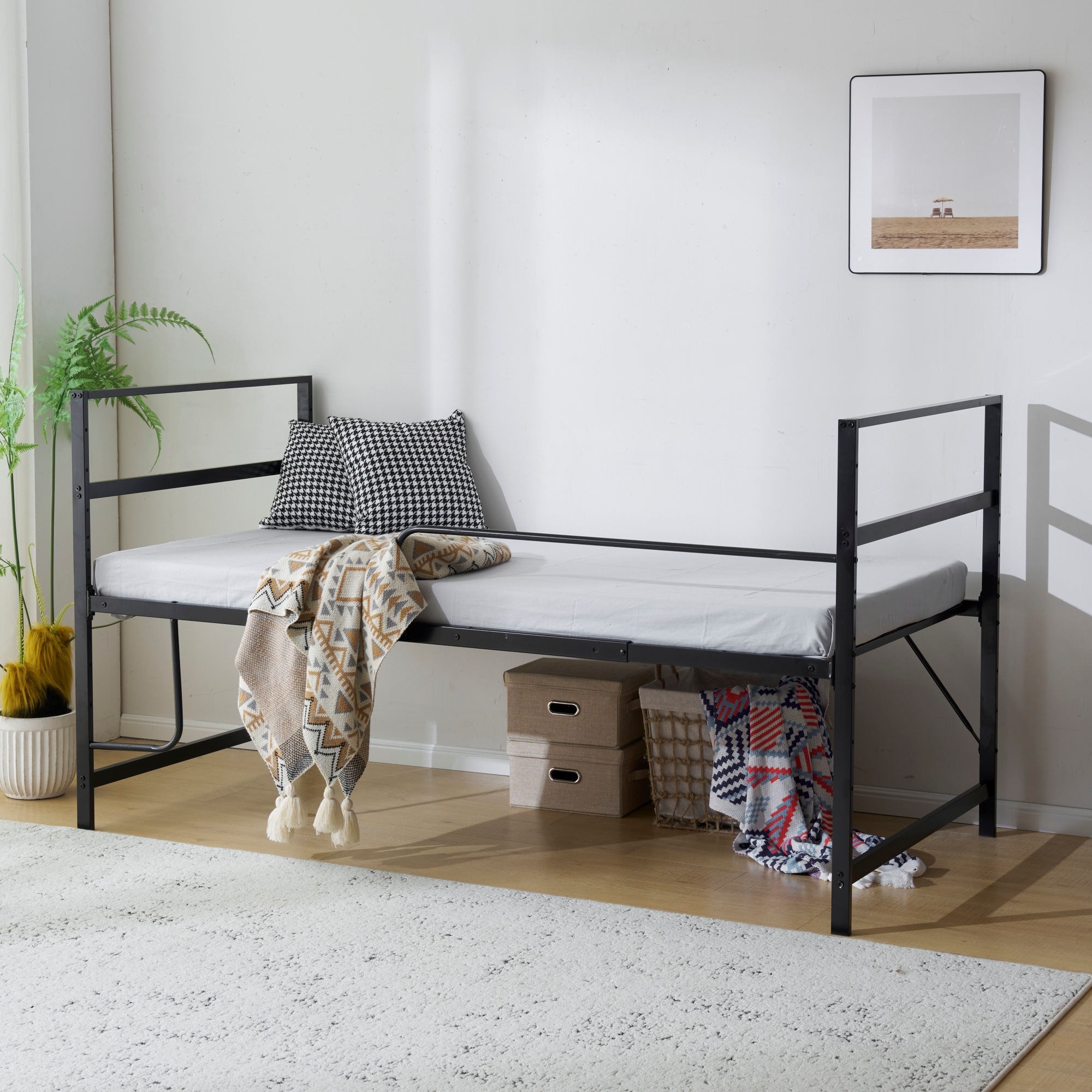 【国内発送】【高さ110cm】ロフトベッド パイプベッド シングル システムベッド ロータイプ 収納 北欧風 大人 一人暮らし スチール 耐震 ベッド 【国内発送】【高さ110cm】ロフトベッド パイプベッド シングル システムベッド ロータイプ 収納 北欧風 大人 一人暮らし スチール 耐震 ベッド