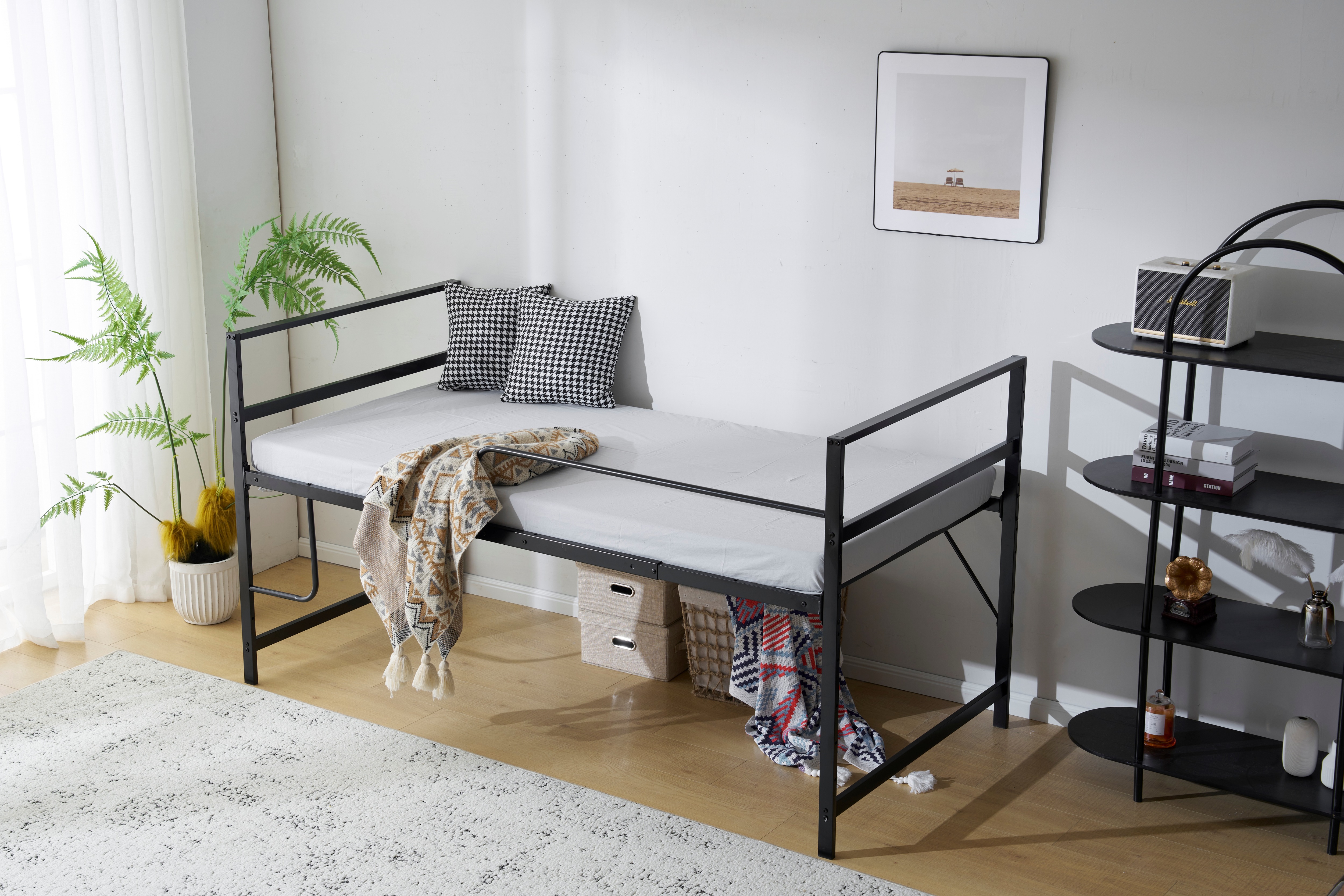 【国内発送】【高さ110cm】ロフトベッド パイプベッド シングル システムベッド ロータイプ 収納 北欧風 大人 一人暮らし スチール 耐震 ベッド 【国内発送】【高さ110cm】ロフトベッド パイプベッド シングル システムベッド ロータイプ 収納 北欧風 大人 一人暮らし スチール 耐震 ベッド