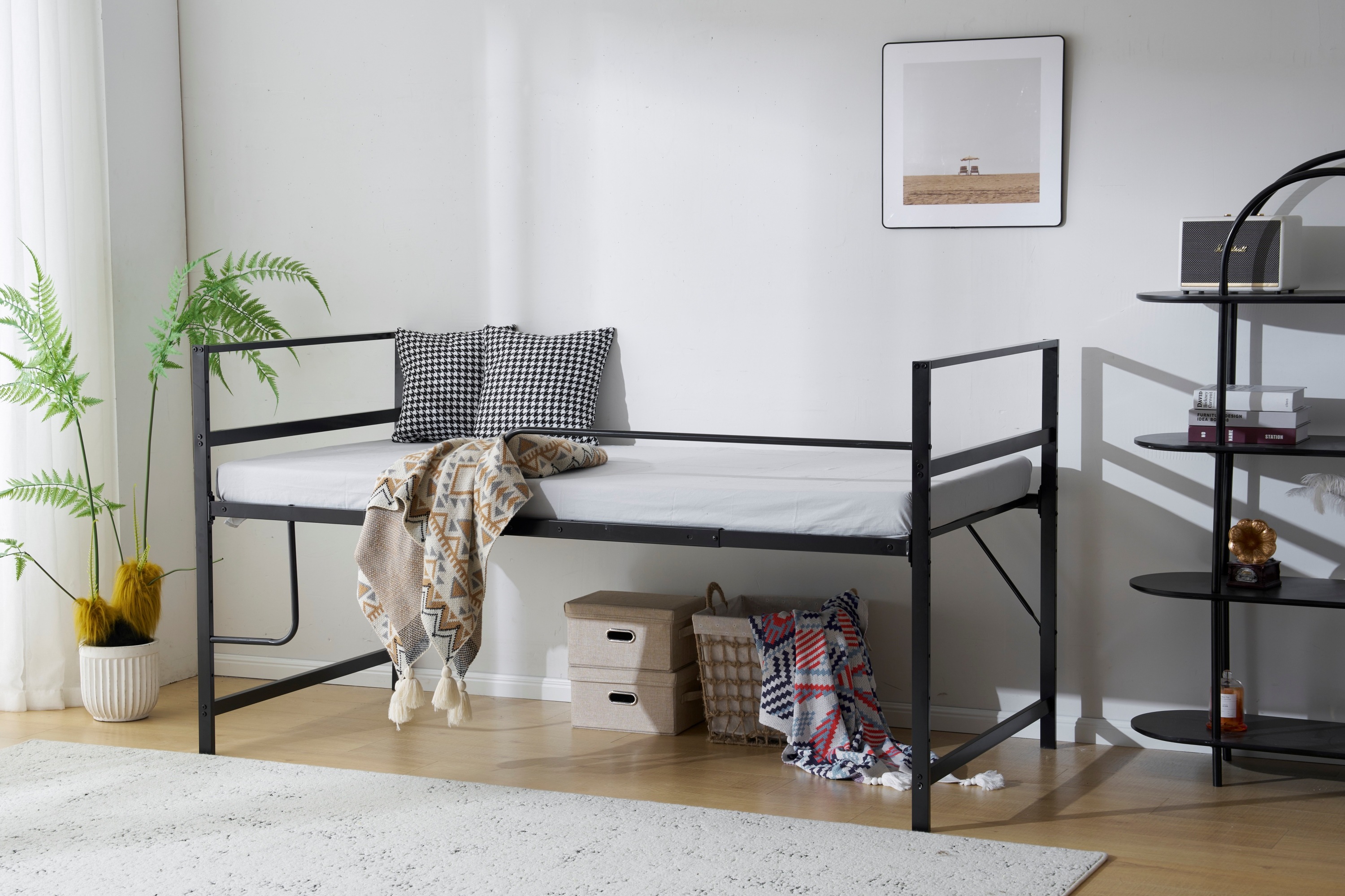 【国内発送】【高さ110cm】ロフトベッド パイプベッド シングル システムベッド ロータイプ 収納 北欧風 大人 一人暮らし スチール 耐震 ベッド 【国内発送】【高さ110cm】ロフトベッド パイプベッド シングル システムベッド ロータイプ 収納 北欧風 大人 一人暮らし スチール 耐震 ベッド