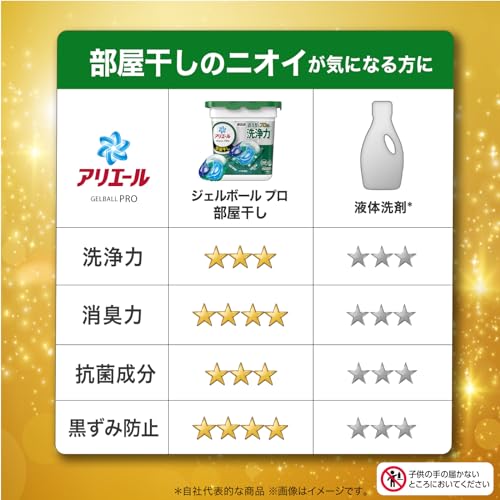 アリエール 洗濯洗剤 ジェルボール PRO 部屋干し 詰め替え 110個 [大容量]