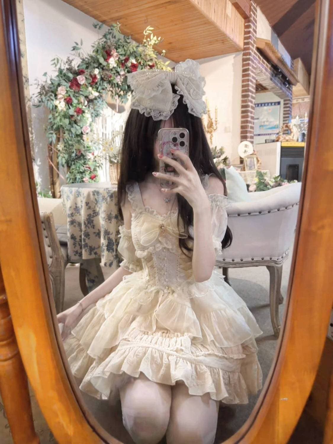 夏服新作 jskキャミソールスカート 可愛い ロリータ 二次元 ワンピース メイド 洋装 半袖 op日常 花嫁 茶会