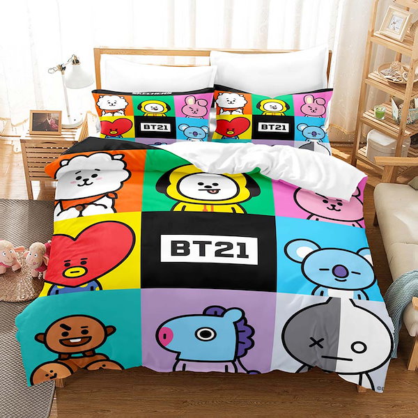 防弾少年団(BTS) - BTS BT21 TATA 掛け布団＋クッション枕セット テヒョン 防弾少年団 防弾少年団(BTS) - BTS BT21 TATA 掛け布団＋クッション枕セット