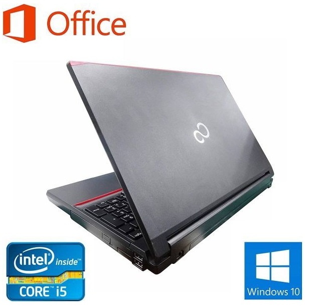 サポート付き富士通 A743 Windows10 PC Office2019 新品SSD:256GB 新品メモリー:8GB 15.6型 ロジクール K380BK ワイヤレス キーボード