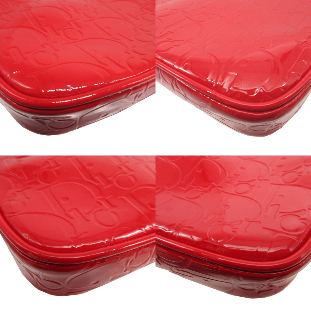 美品 クリスチャンディオール トロッター オブリーク ショルダーバッグ パテントレザー/パテントレザー レッド 0446【中古】Christian Dior ユニセックス 美品 クリスチャンディオール トロッター オブリーク ショルダーバッグ パテントレザー/パテントレザー レッド 0446【中古】Christian Dior ユニセックス