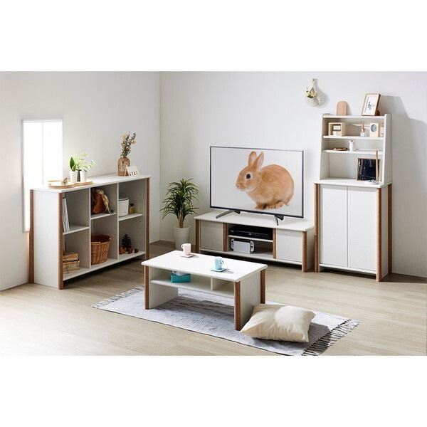 NOC-1460SH-WH ホワイト×ナチュラル シェルフ