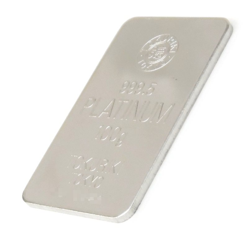 徳力本店 プラチナ インゴット 100ｇ プラチナバー ingot 純プラチナ Pt999.5(51473)