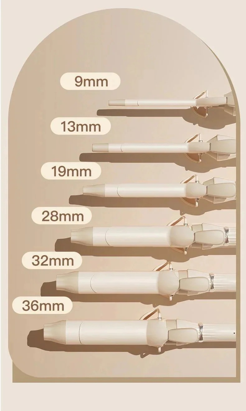 【急速出荷!】6個サイズ9mm 13mm mm 28mm 32mm 36mm 多 サイズ オートカールアイロンヘアアイロン