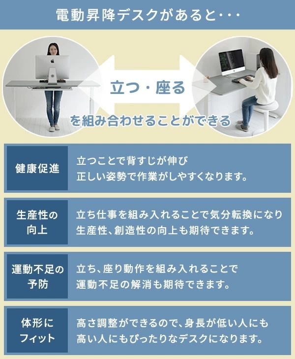 電動 昇降デスク メモリー機能付き 2モーター 電動 昇降デスク メモリー機能付き 2モーター