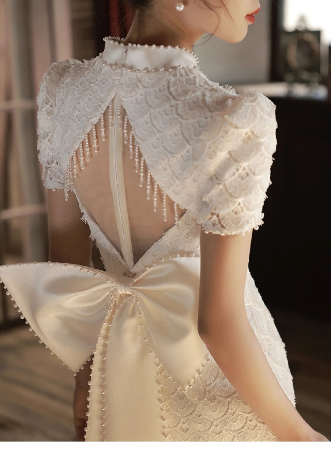 チャイナドレス 乾杯服 花嫁 式婚約ドレス バックドアコレクション証明書登録 小さな白いドレス レディース チャイナドレス 乾杯服 花嫁 式婚約ドレス バックドアコレクション証明書登録 小さな白いドレス レディース