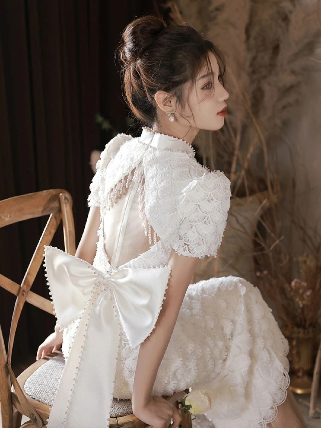 チャイナドレス 乾杯服 花嫁 式婚約ドレス バックドアコレクション証明書登録 小さな白いドレス レディース チャイナドレス 乾杯服 花嫁 式婚約ドレス バックドアコレクション証明書登録 小さな白いドレス レディース