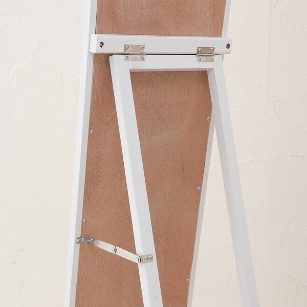 4枚セットクールスタンドミラー(ホワイト/白) 幅27cm 姿見/全身/ミラー/飛散防止加工/スリム/折りたたみ可/モダン/シンプル/業務用/完成品/NK-277 4枚セットクールスタンドミラー(ホワイト/白) 幅27cm 姿見/全身/ミラー/飛散防止加工/スリム/折りたたみ可/モダン/シンプル/業務用/完成品/NK-277