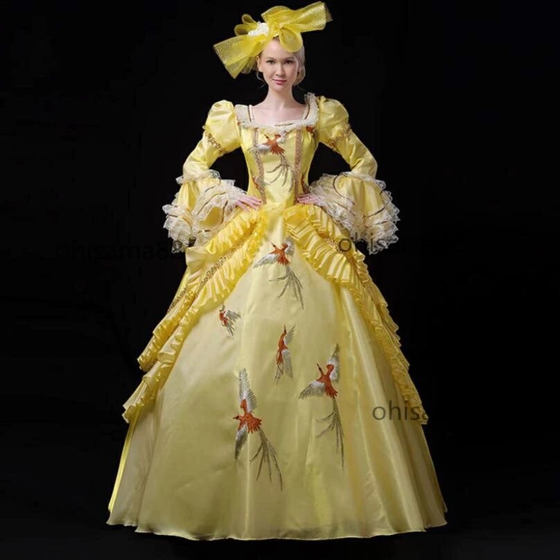 限定モデルヨーロッパ風ドレス 演劇 中世貴族風 貴婦人ドレス オペラ声楽 プリンセスドレス 宮廷ドレス 華やか 貴族ドレス 高級感 お姫様ワンピース 可愛い パーティードレス 文化祭 学園祭 ロングド