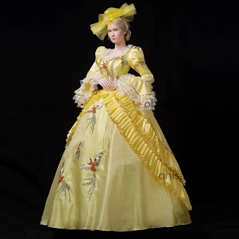 限定モデルヨーロッパ風ドレス 演劇 中世貴族風 貴婦人ドレス オペラ声楽 プリンセスドレス 宮廷ドレス 華やか 貴族ドレス 高級感 お姫様ワンピース 可愛い パーティードレス 文化祭 学園祭 ロングド