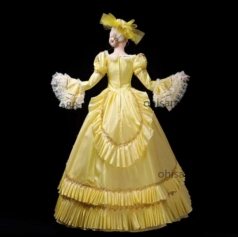 限定モデルヨーロッパ風ドレス 演劇 中世貴族風 貴婦人ドレス オペラ声楽 プリンセスドレス 宮廷ドレス 華やか 貴族ドレス 高級感 お姫様ワンピース 可愛い パーティードレス 文化祭 学園祭 ロングド