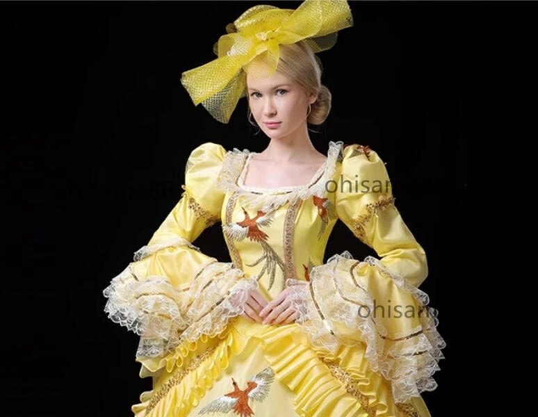 限定モデルヨーロッパ風ドレス 演劇 中世貴族風 貴婦人ドレス オペラ声楽 プリンセスドレス 宮廷ドレス 華やか 貴族ドレス 高級感 お姫様ワンピース 可愛い パーティードレス 文化祭 学園祭 ロングド