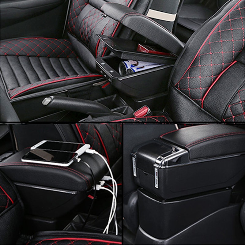 Honda City 2015-2018 アームレストボックスUSB充電用高層二層中央収納内容カップホルダー灰皿アクセサリー部品 Honda City 2015-2018 アームレストボックスUSB充電用高層二層中央収納内容カップホルダー灰皿アクセサリー部品