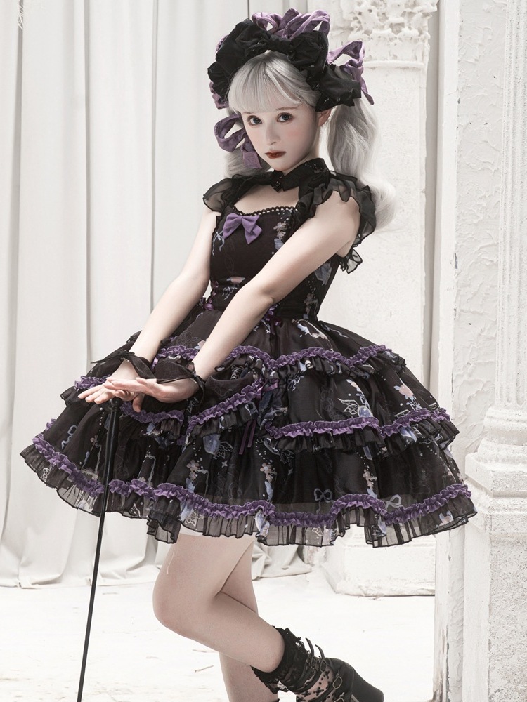 【激安本日限定】ロリータ ワンピース夜の宴会jskよく女の子ロリータワンピースサスペンダースカート分割ロリータ春夏