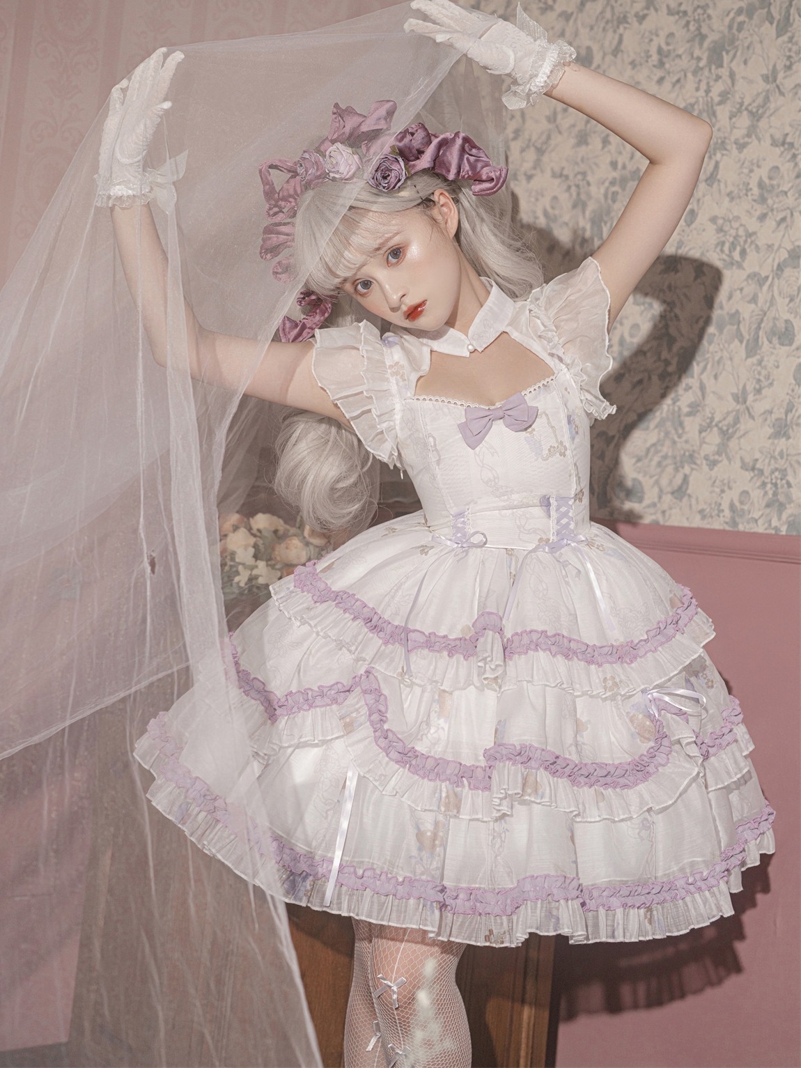 【激安本日限定】ロリータ ワンピース夜の宴会jskよく女の子ロリータワンピースサスペンダースカート分割ロリータ春夏