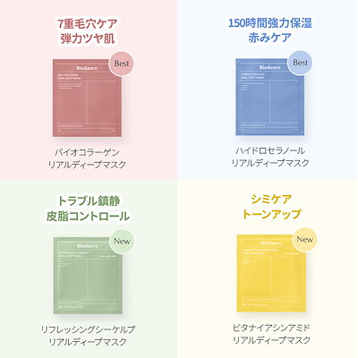 Qoo10] Biodance 【公式】ハイドロゲルパック4種セット（4 : スキンケア