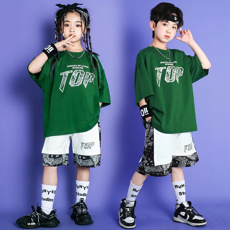 街舞児童潮服六一小学生運動会ショー衣装夏男女子供ヒップホップhiphopセット 街舞児童潮服六一小学生運動会ショー衣装夏男女子供ヒップホップhiphopセット