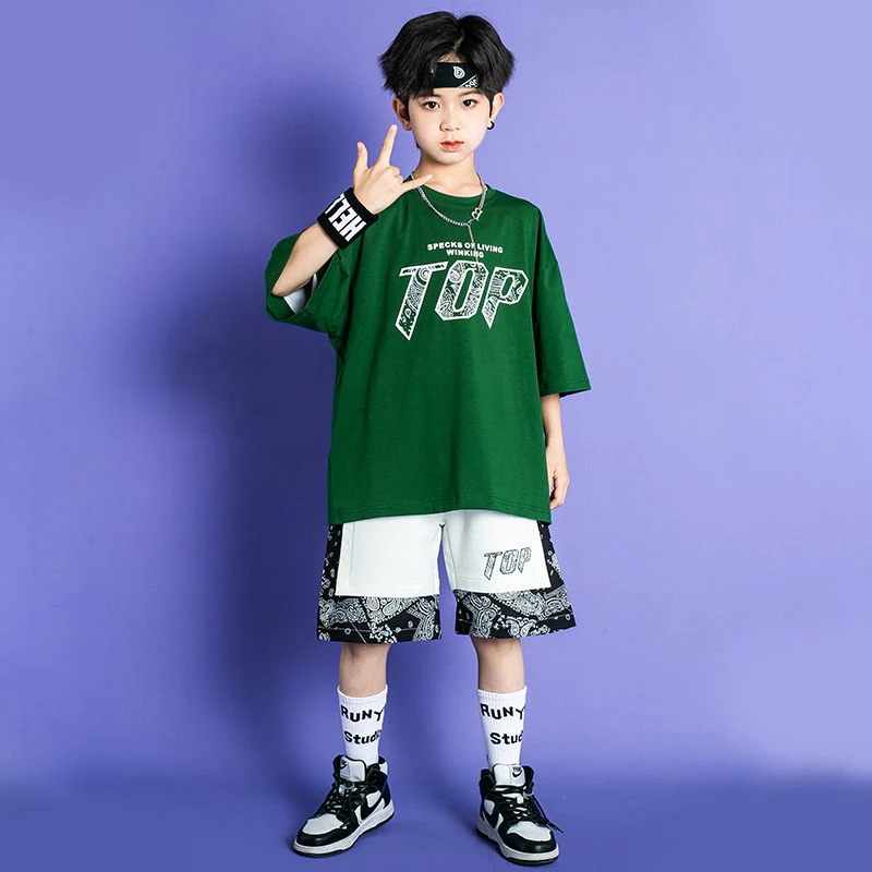 街舞児童潮服六一小学生運動会ショー衣装夏男女子供ヒップホップhiphopセット 街舞児童潮服六一小学生運動会ショー衣装夏男女子供ヒップホップhiphopセット
