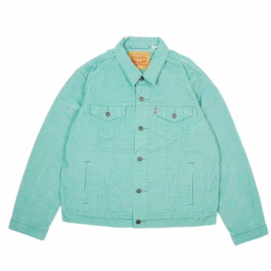 リーバイス LEVIS トラックジャケットTHE TRUCKER JACKET コーデュロイジャケットMINT ミントカラーデニムジャケット カバーオール 男性用 メ