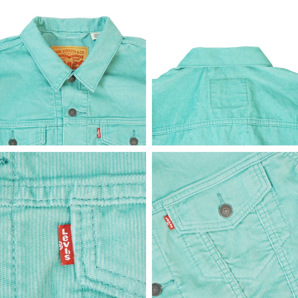 リーバイス LEVIS トラックジャケットTHE TRUCKER JACKET コーデュロイジャケットMINT ミントカラーデニムジャケット カバーオール 男性用 メ