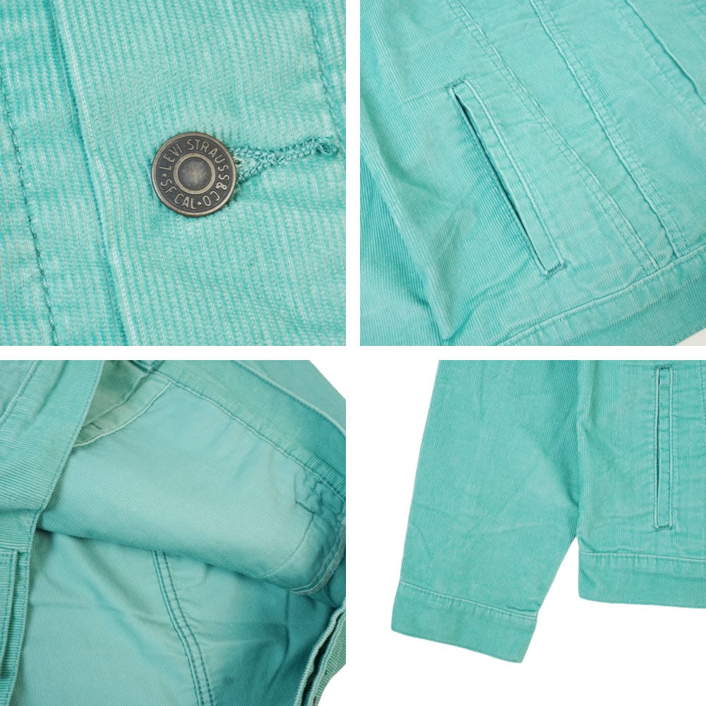リーバイス LEVIS トラックジャケットTHE TRUCKER JACKET コーデュロイジャケットMINT ミントカラーデニムジャケット カバーオール 男性用 メ