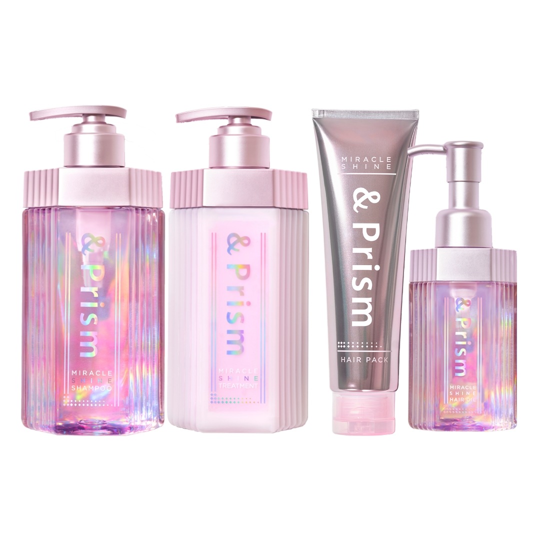 &Prism ミラクルシャイン シャンプー & トリートメント & ヘアパック & ヘアオイル セット