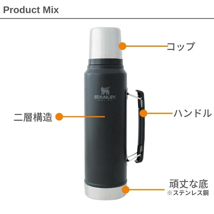 水筒 マグ 1リットル スタンレー STANLEY 新ロゴ クラシック 1l 真空ボトル キッズ おしゃれ コップ付 ステ 水筒 マグ 1リットル スタンレー STANLEY 新ロゴ クラシック 1l 真空ボトル キッズ おしゃれ コップ付 ステ